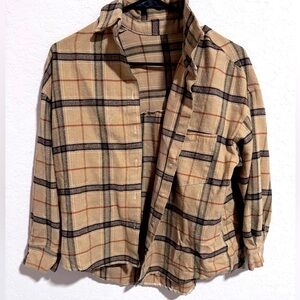 brown flannel